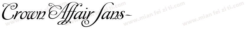 Crown Affair Sans字体转换